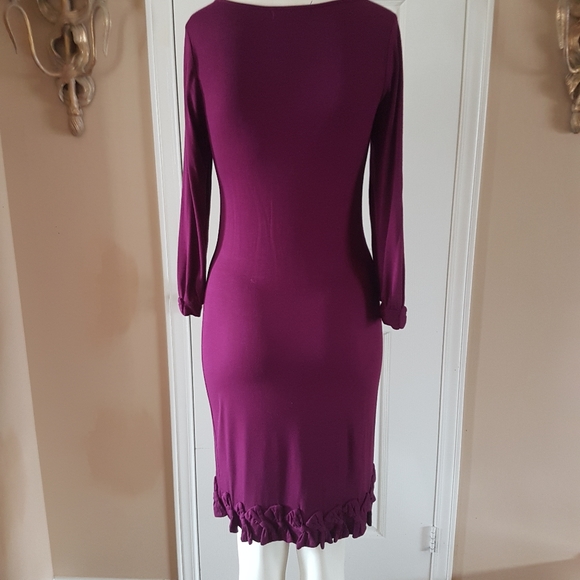 ⭐Vintage⭐Romantic Maroune purple dress - Picture 2 of 5